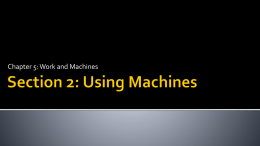 Using Machines PowerPoint