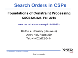 Search Orders in CSPs