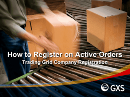 How to Register on Active Orders