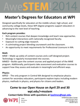 Master's Degrees for educators handout
