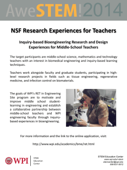 Research Experience for Teachers