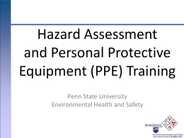 PPE Hazard Assessment Training