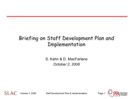 Staff Development Summary