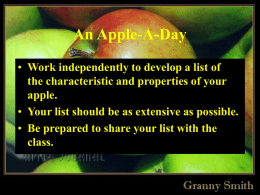 Intro An Apple-A-Day Analyzing Practice (ppt)