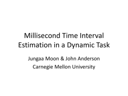 Millisecond Time Interval Esitmation in a Dynamic Task