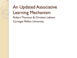 An Updated Implementation of Associative Learning