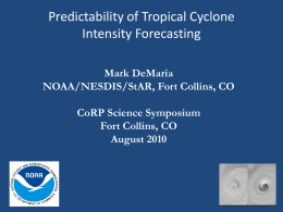 Predictability of Tropical Cyclone Intensity Forecasts