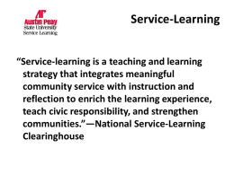 Service-Learning Presentation