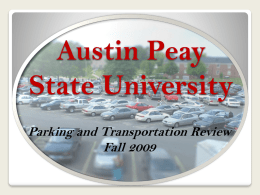 Parking and Transportation Powerpoint