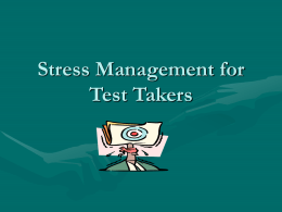 Stress Management for Test Takers