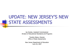New Statewide Assessments