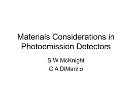 Lecture Notes 4 - Materials Considertations in Photoemissive Detectors