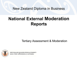 National External Moderation Reports