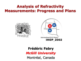 Fabry Anlysis of Refractivity Presentation