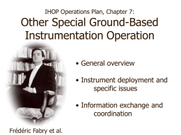 Fabry: IHOP Operations Plan, Chapter 7