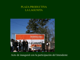 Inauguración Plaza Productiva en La Lagunita