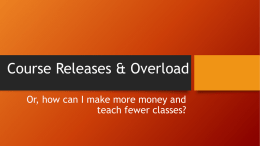 Course Releases Overloads (PPT)