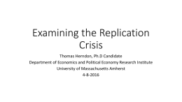 Examining the Replication Crisis