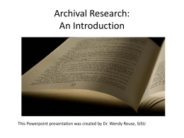 Archival Research Presentation [PPTX]