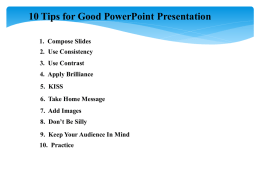 Presentation Tips