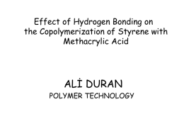 Effect of Hydrogen Bonding