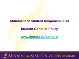 Student Conduct PowerPoint