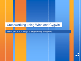 'Crossworking' using Wine and Cygwin