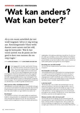 Lees het volledige interview met Annelies Versteegden in