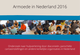 Armoede in Nederland 2016 - Knooppunt Kerken en Armoede