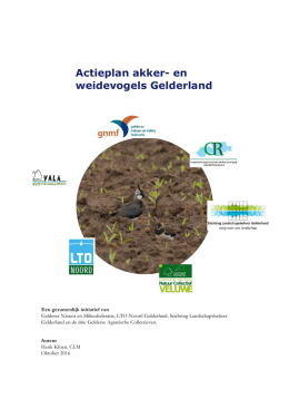 Actieplan akker- en weidevogels Gelderland