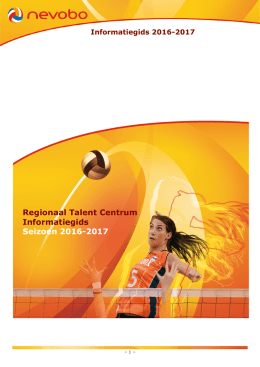 Regionaal Talent Centrum Informatiegids Seizoen 2016