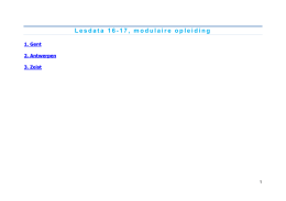 Lesdata 16-17, modulaire opleiding