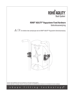 shapefittingtechnolog y® ROHO® AGILITY® Rugsysteem Fixed