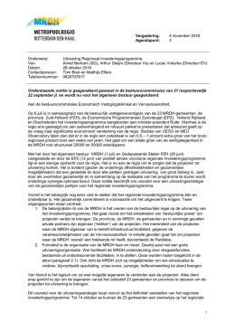 toelichting voorgestelde besluit - Metropoolregio Rotterdam Den Haag