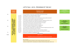 let`s talk - 22/10 - program of the day