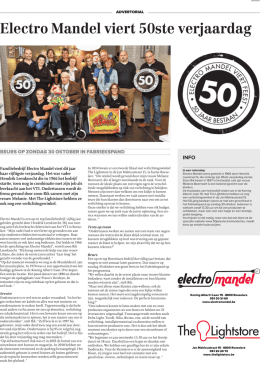 Electro Mandel viert 50ste verjaardag
