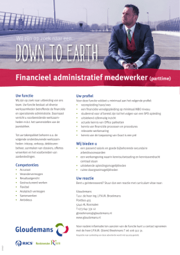 Financieel administratief medewerker (parttime)