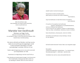 Marieke Van Eeckhoudt - Uitvaartzorg Wim Vanderlinden