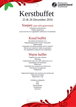 Kerstbuffet - Restaurant Lauwersland