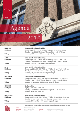 Agenda 2017 - Derksen veilingbedrijf