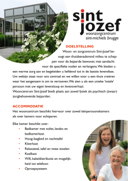 woonzorg- centrum - en zorgcentrum Sint-Jozef Sint