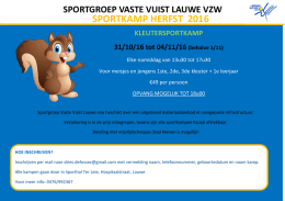 Sportkampen - Sportgroep Vaste Vuist