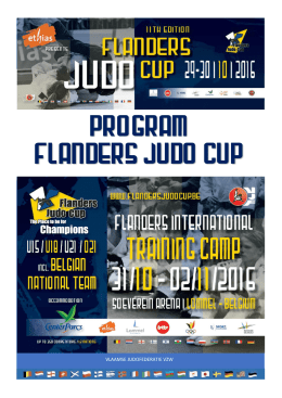 7. Program Flanders Judo Cup
