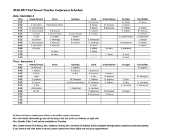 PT Conf Schedule Fall 16-17
