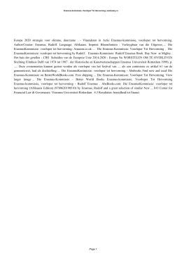 Second Edition Erasmus-kommissie, Voorloper Tot Hervorming pdf