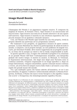 Imago Mundi Bosnia - Edizioni Ca` Foscari