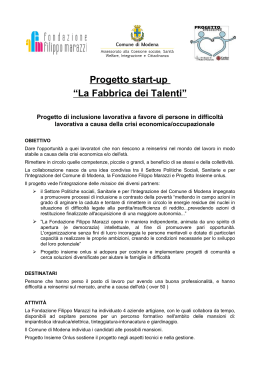 Progetto start-up - Comune di Modena