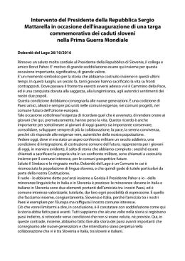 Intervento del Presidente della Repubblica Sergio Mattarella in