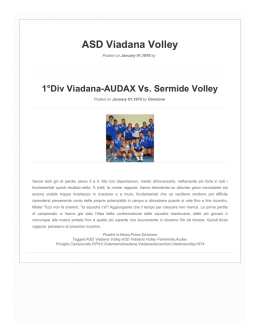 Report 10-2016 - ASD Viadana Volley