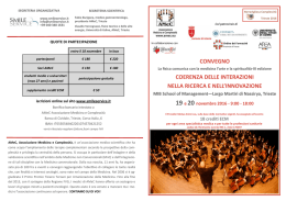 Programma - Universit&agrave; degli studi di Trieste